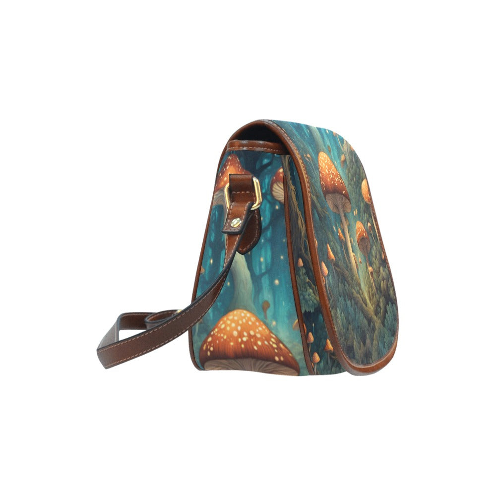 Mushroom Forrest Saddle Bag