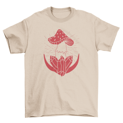 Mushroom and crystals t-shirt