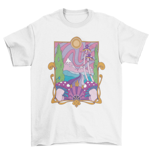 Psychedelic Kawaii Mushrooms Nature T-Shirt