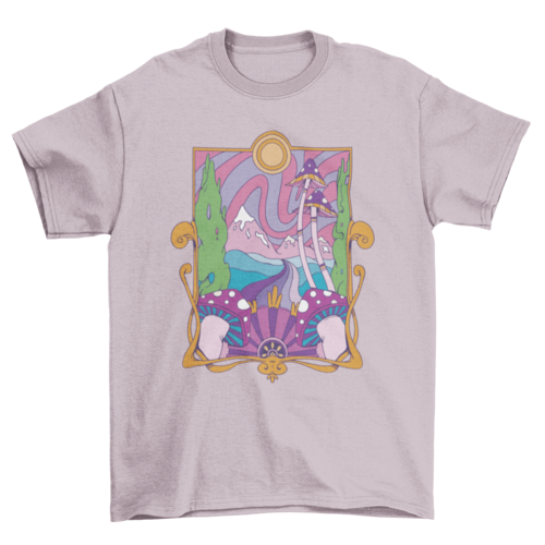 Psychedelic Kawaii Mushrooms Nature T-Shirt