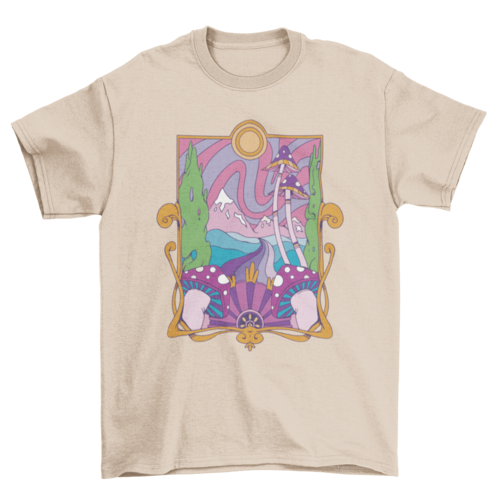 Psychedelic Kawaii Mushrooms Nature T-Shirt