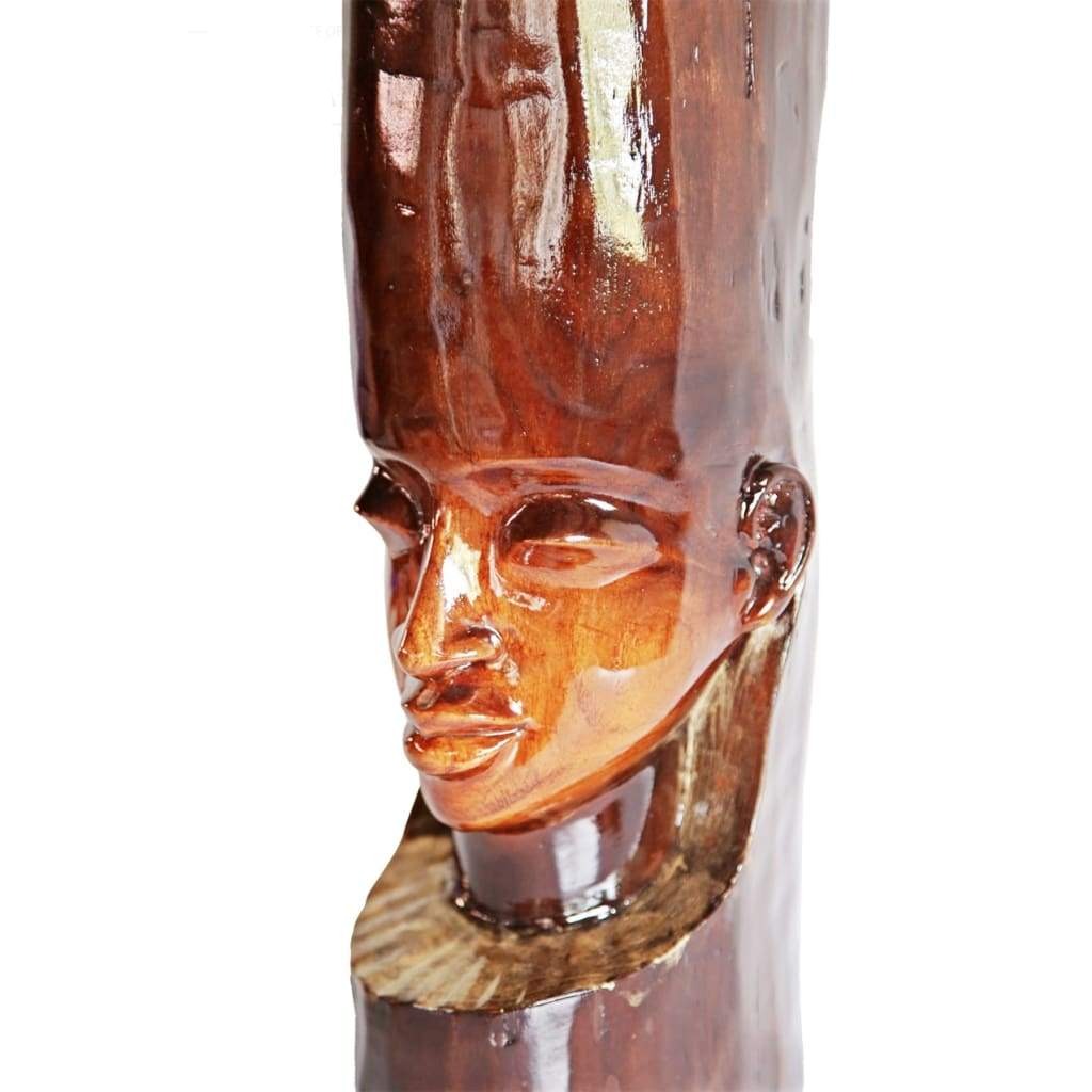 West African Dainty Face in Teak Wood Hand carved Home Decor Table