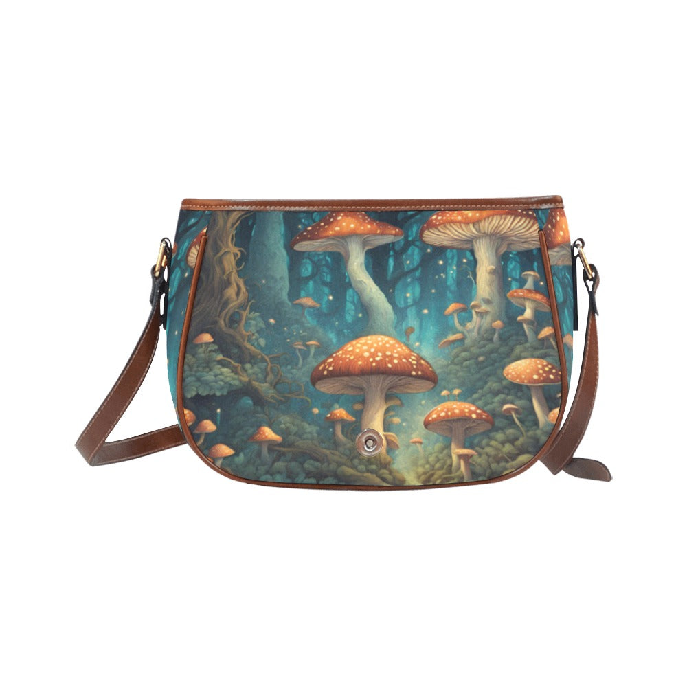 Mushroom Forrest Saddle Bag