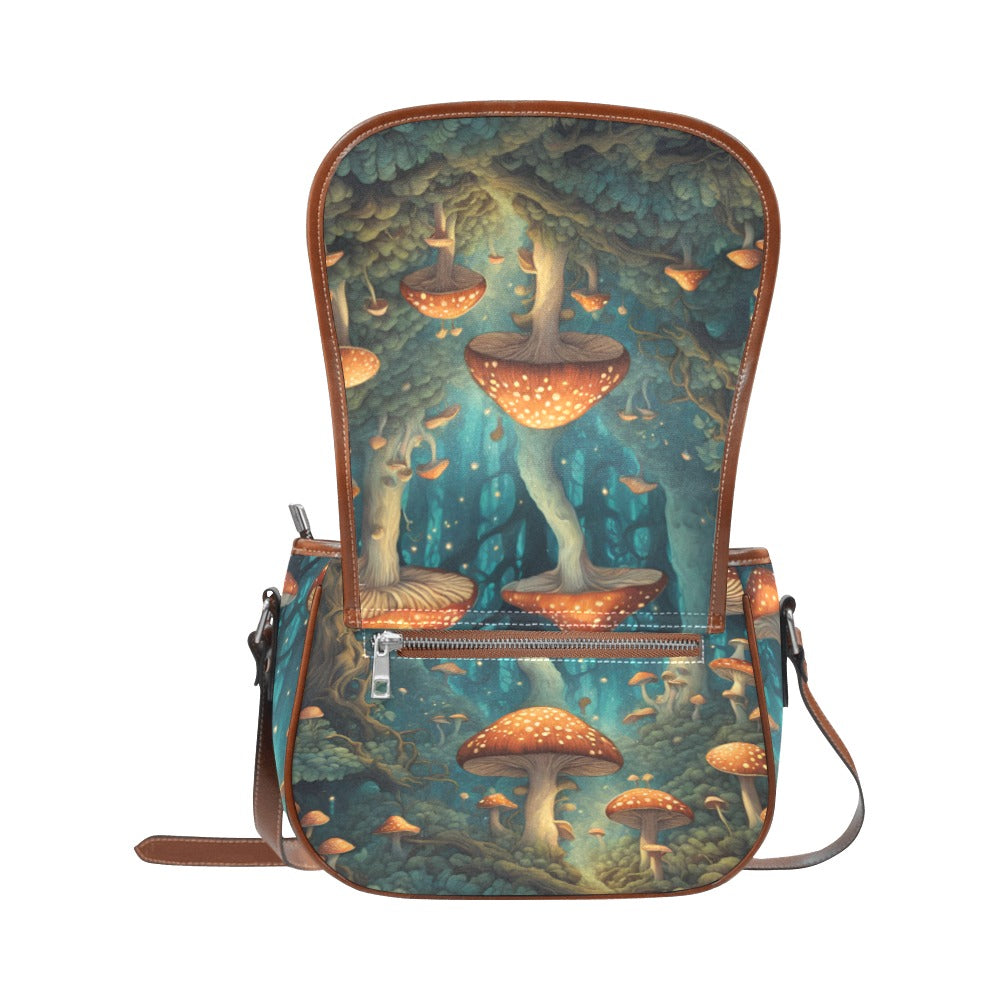 Mushroom Forrest Saddle Bag