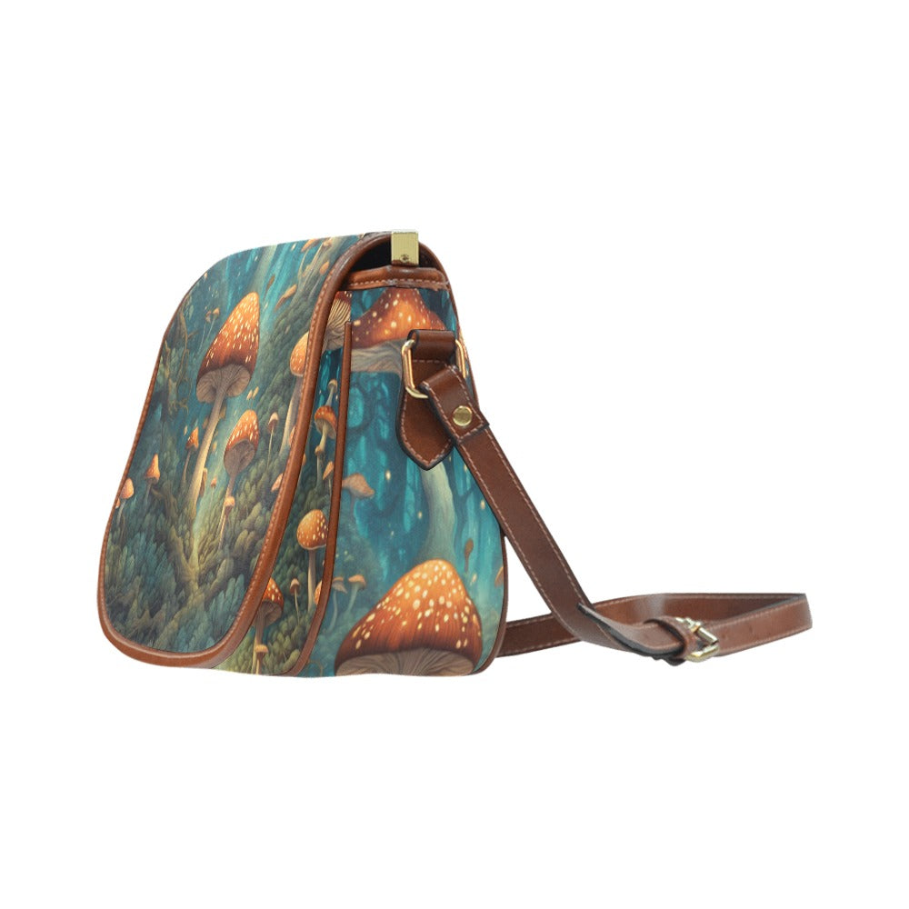 Mushroom Forrest Saddle Bag