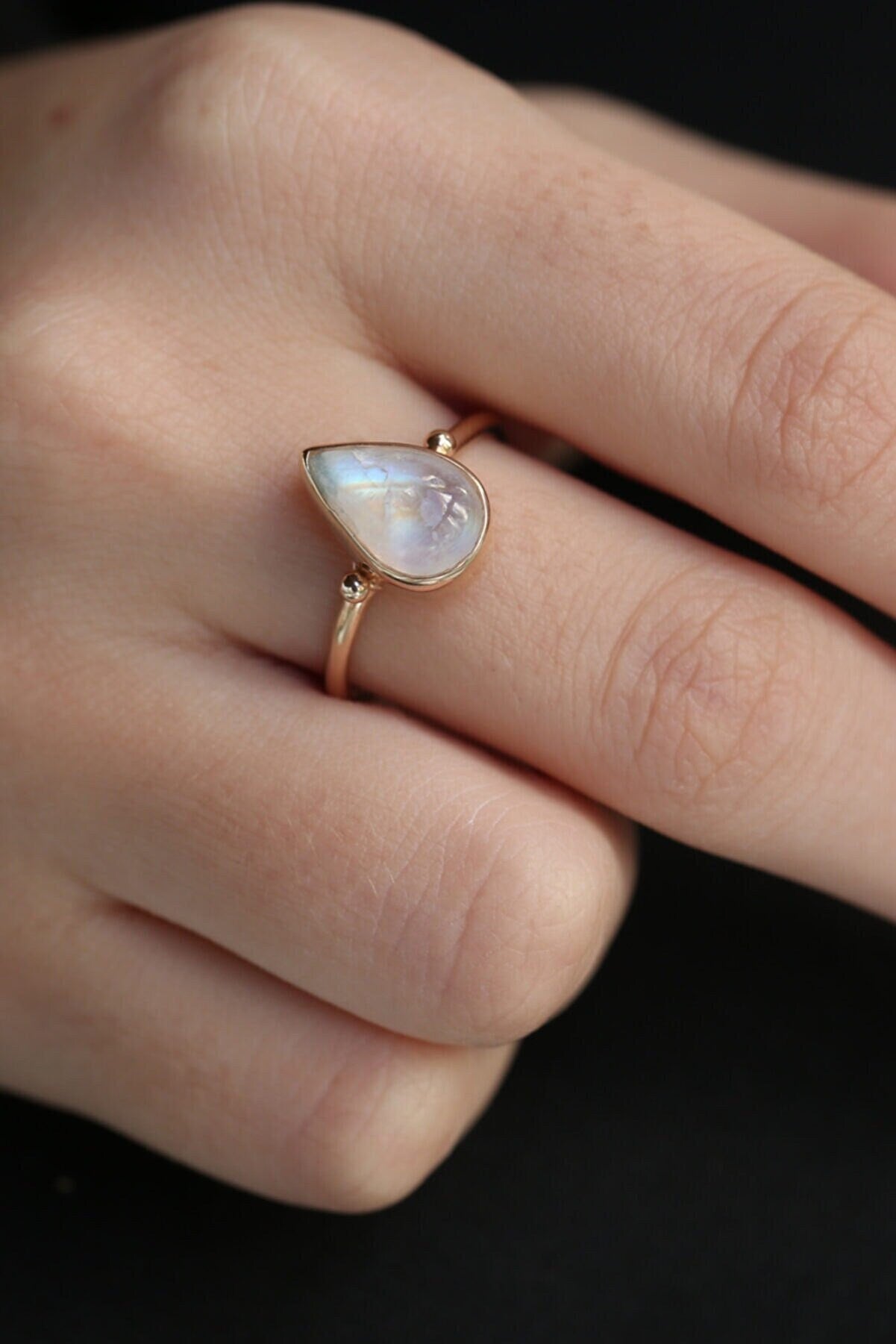 Silver Moonstone ring