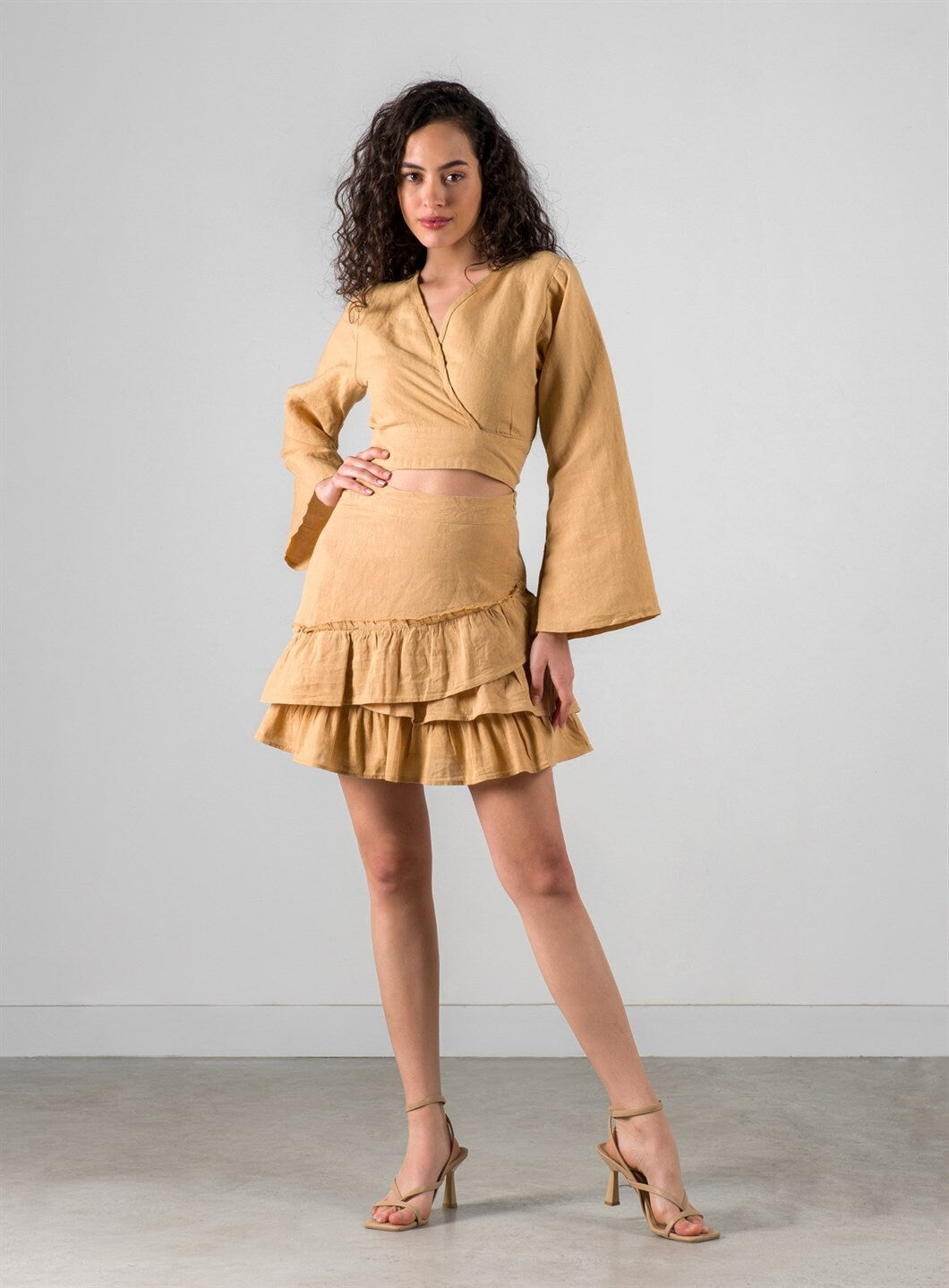 Organic Sustainable Cotton Wrap Crop Top