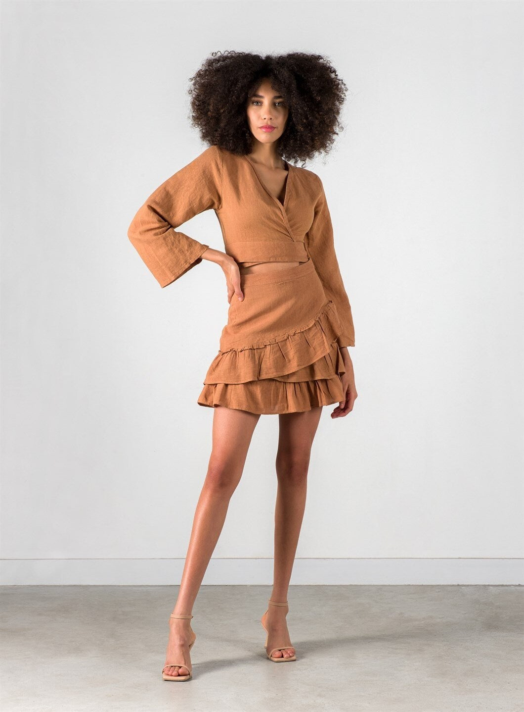 Organic Sustainable Cotton Wrap Crop Top