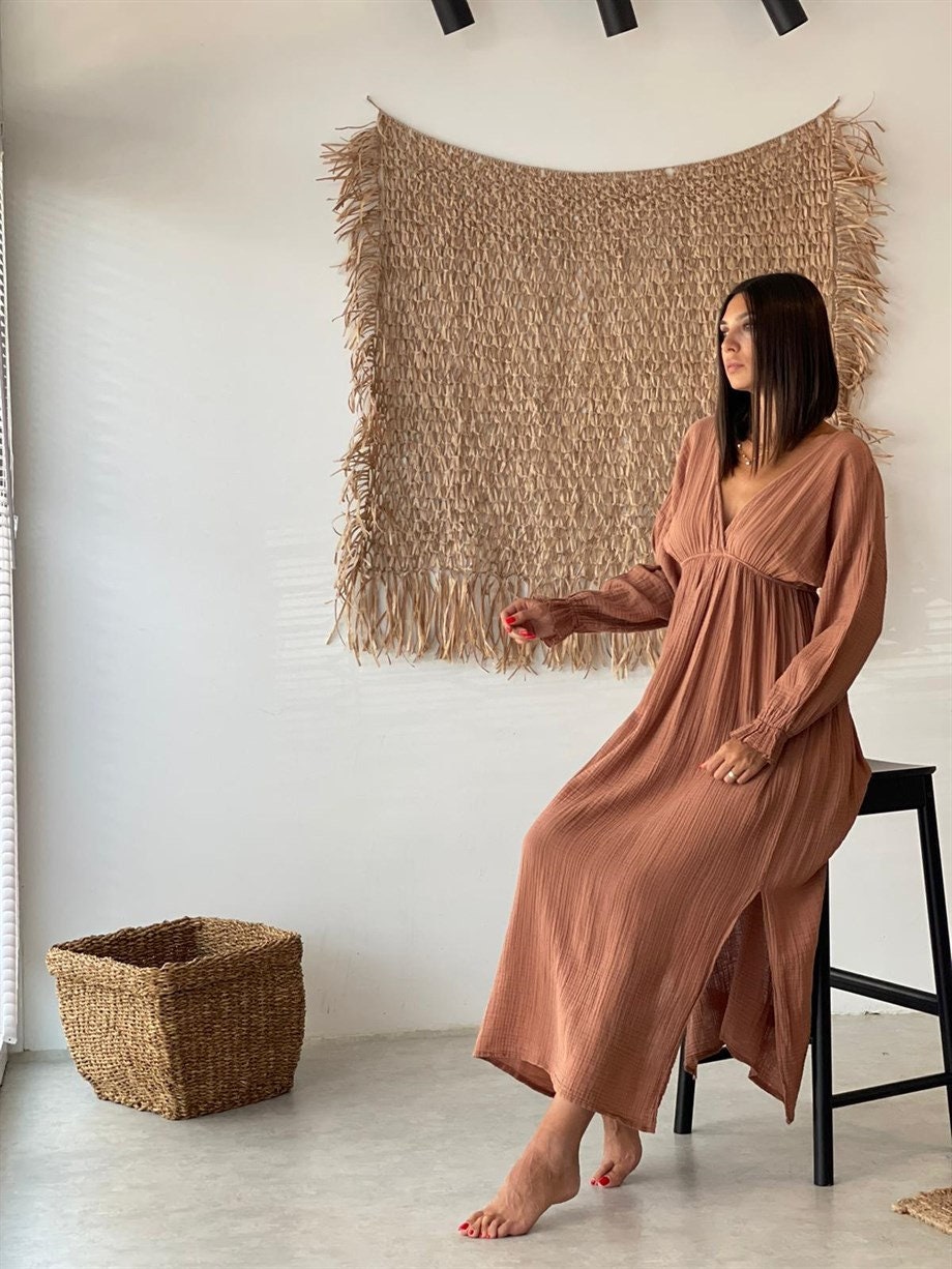 Organic Cotton Long Sleeve Summer Dress