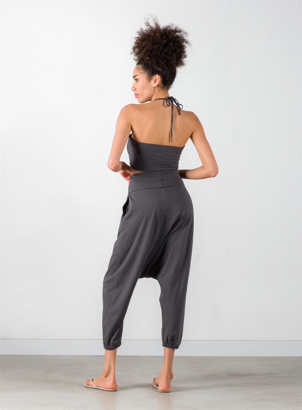 Cotton Yoga High Waist Harem Pants - Breathable Boho Pants