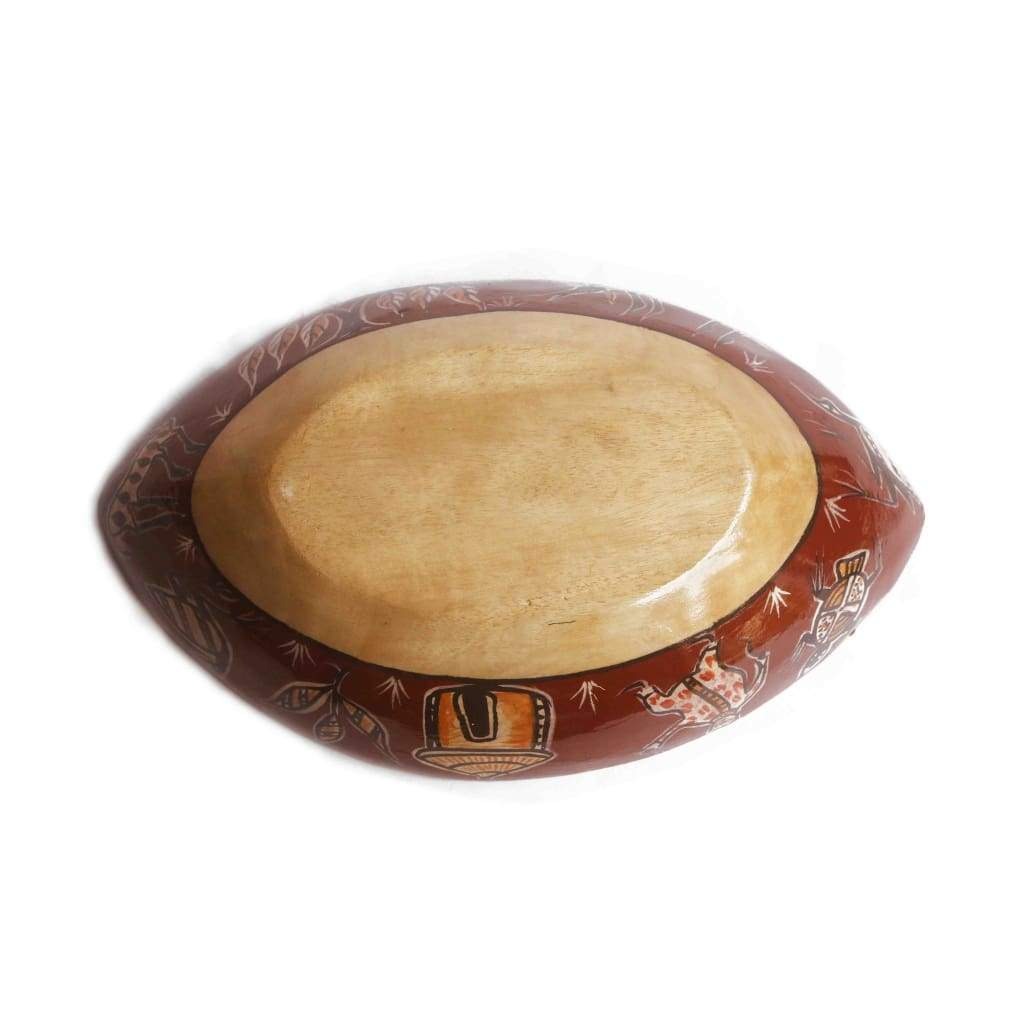 Hand Painted Wooden Salad Bowl with Pablo Picasso's "Etoile de