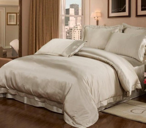 Premium Pure 100% Natural 22 Momme Mulberry Silk Seamless Duvet Cover