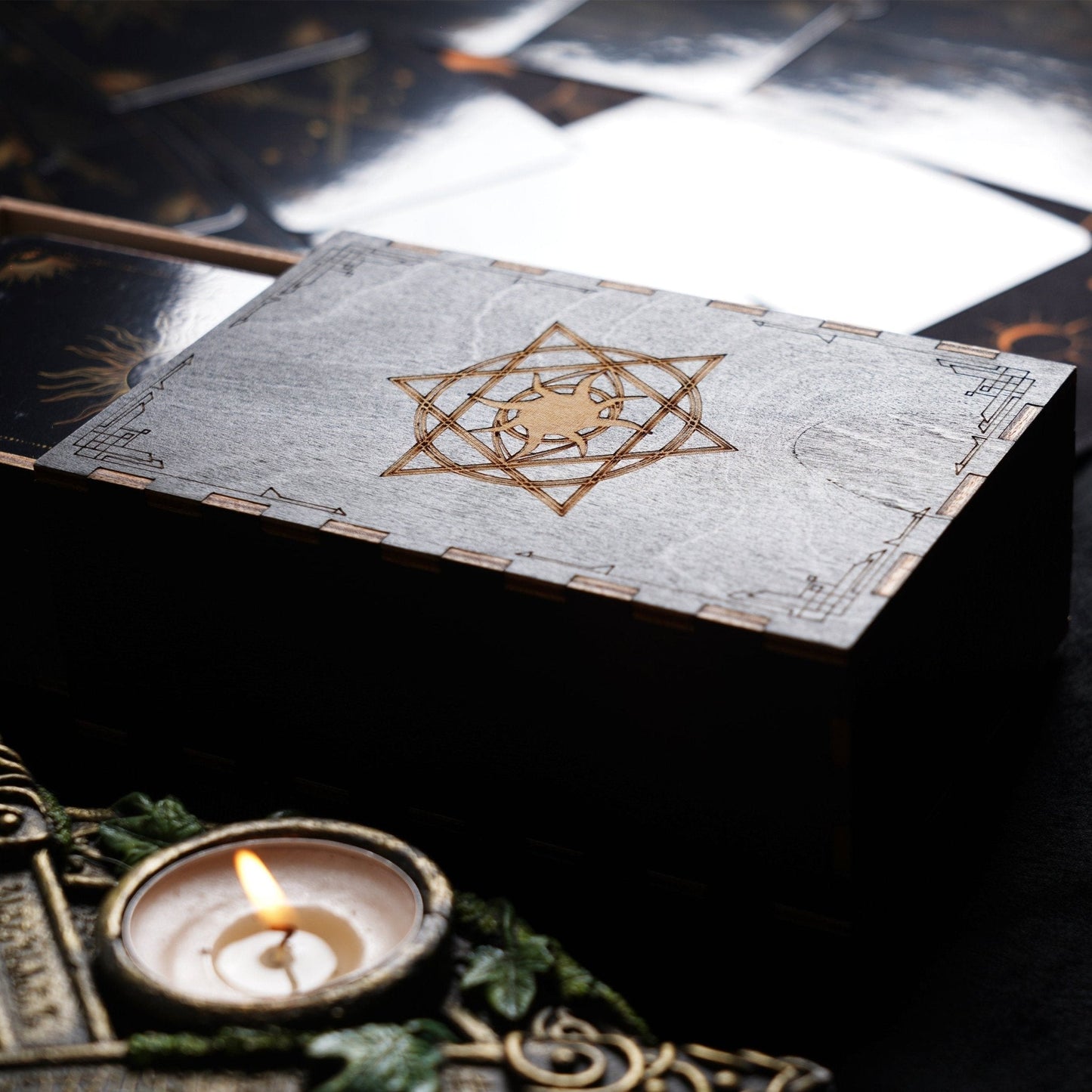 Tarot Wooden Card Box