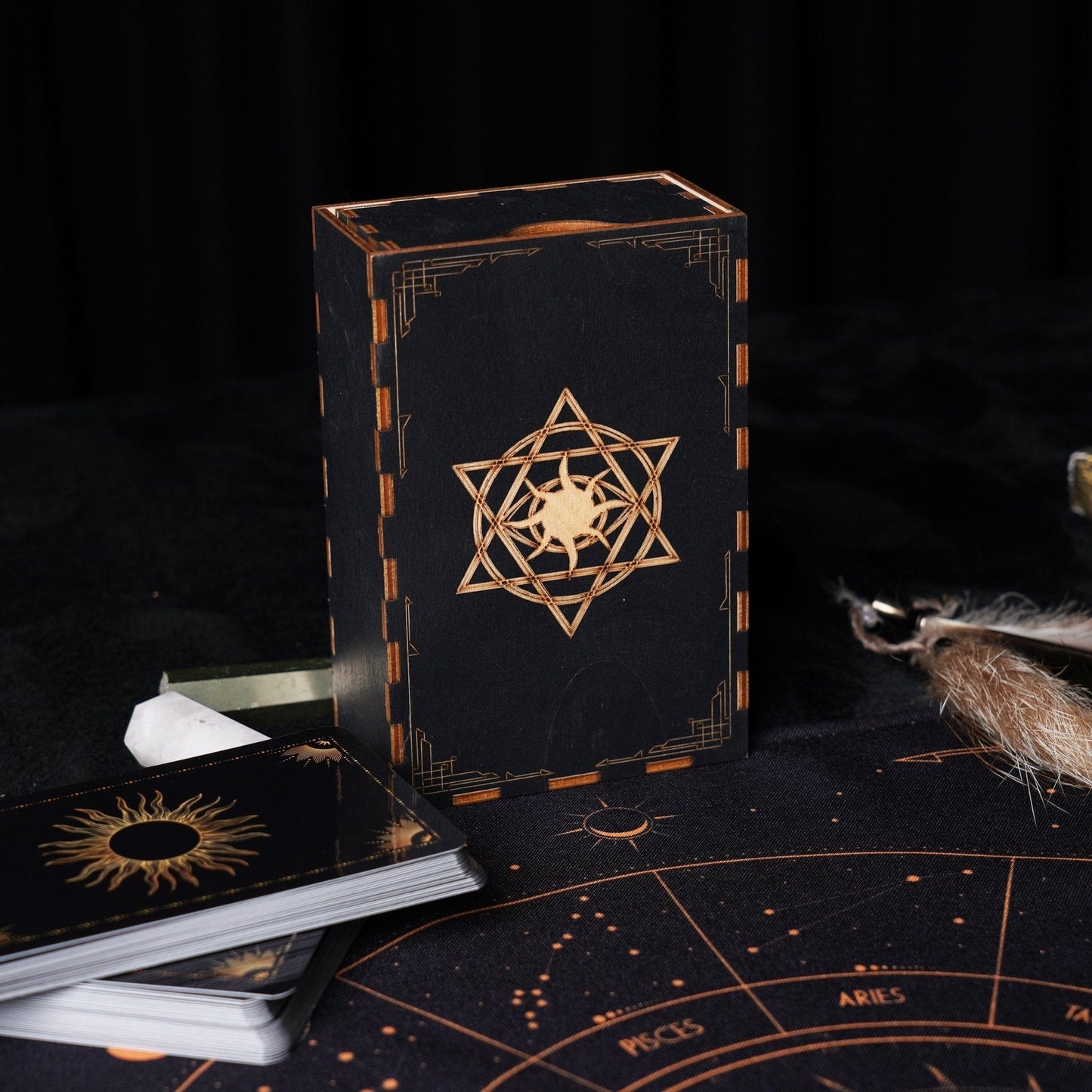 Tarot Wooden Card Box