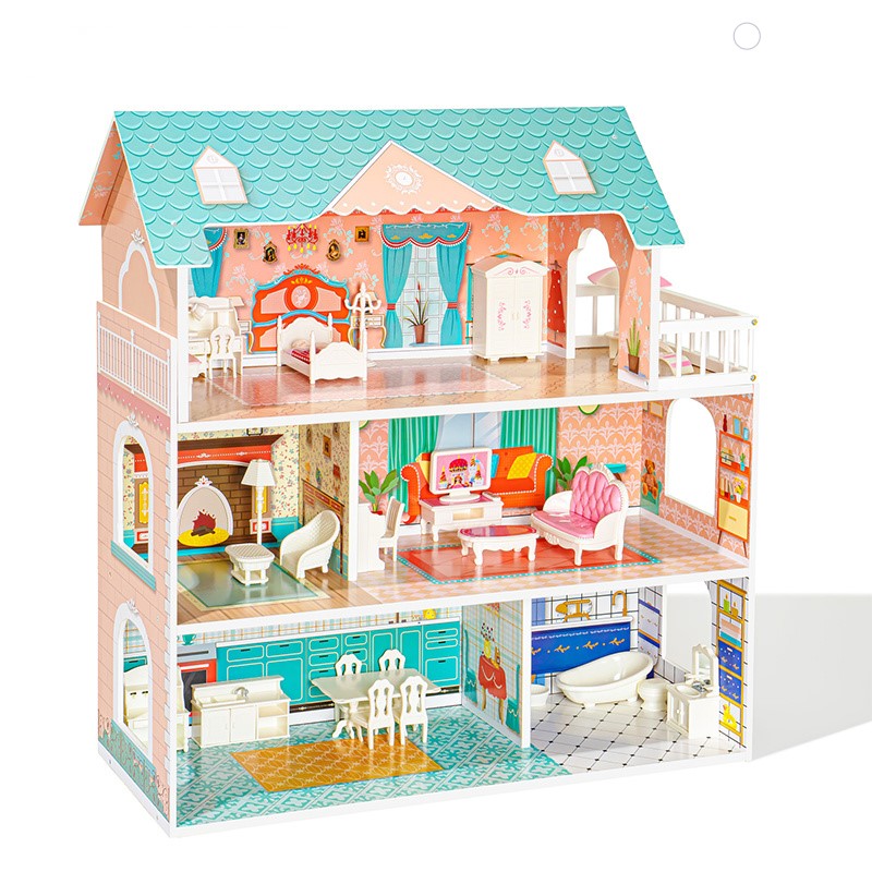 Wooden Doll House | Kids Wooden Dollhouse | Vibe High Essentials