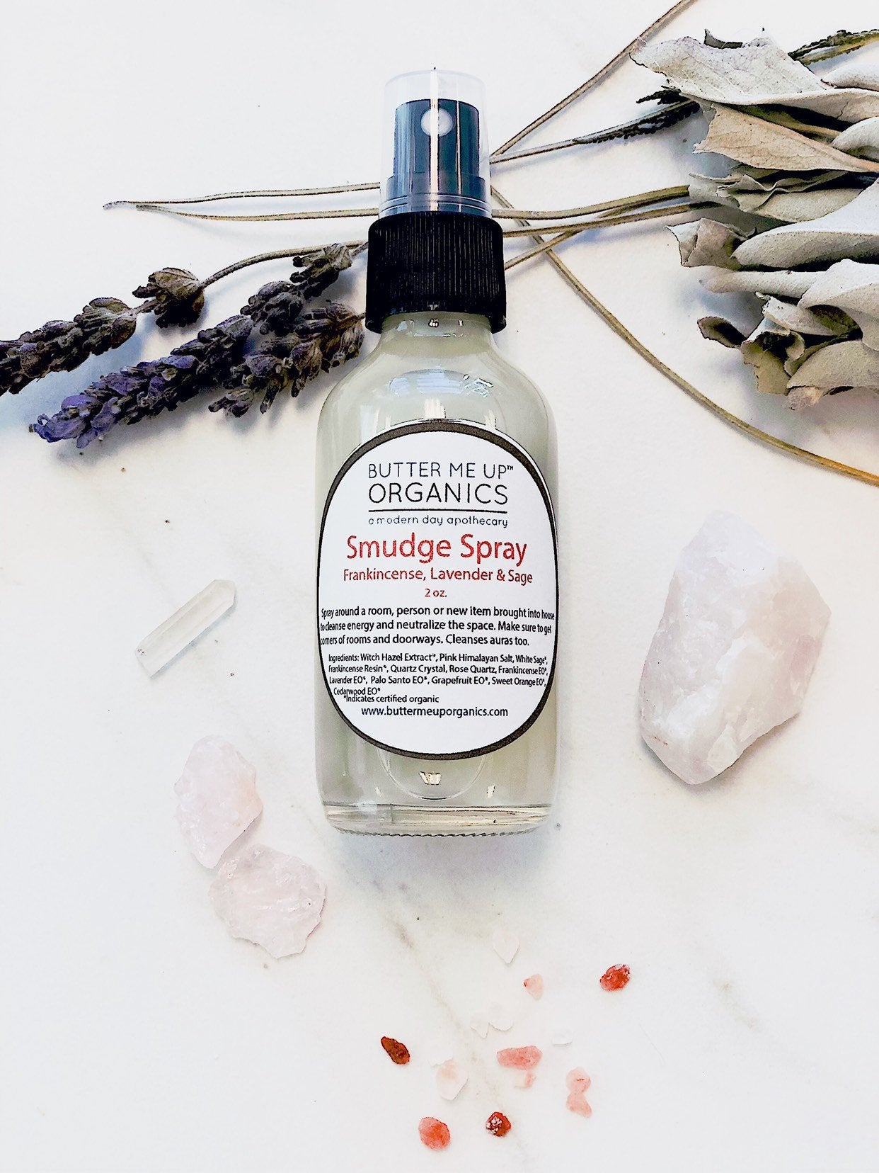 Organic Energy Cleansing Spray / Smudge Spray / Space Clearing /