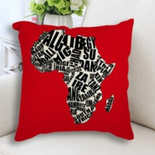 African Map Art Cushion Case - Decorative Pillow