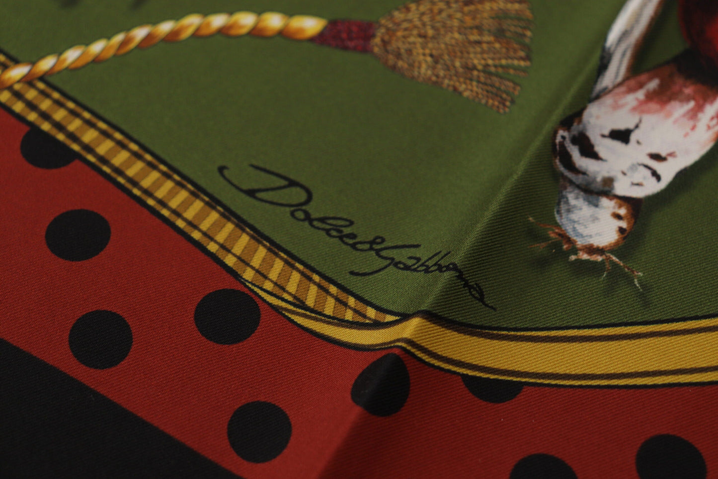 Dolce & Gabbana Multicolor Mushroom Print Square Scarf