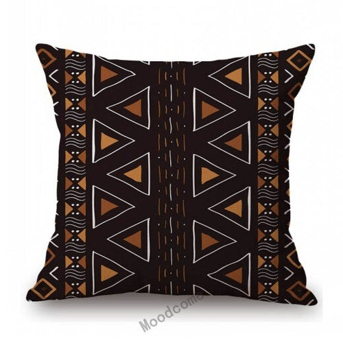 African Geometric Tribal Pattern Mudcloth Cushion Cover