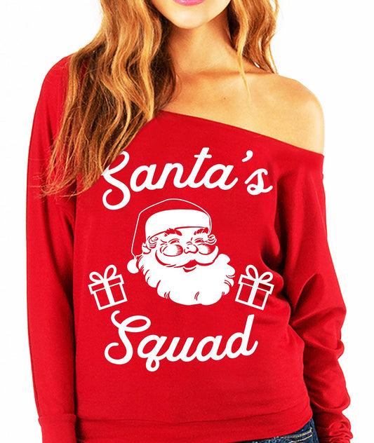 SANTA'S SQUAD Christmas Slouchy Sweatshirt - Pick