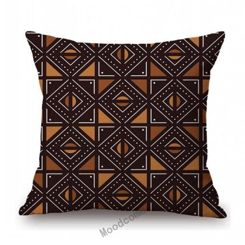 African Geometric Tribal Pattern Mudcloth Cushion Cover