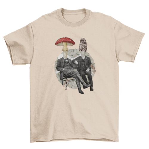 Romance Retro Vintage Mushroom People T-shirt