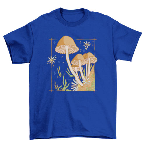 Cute Mushroom Garden Flowers T-shirt