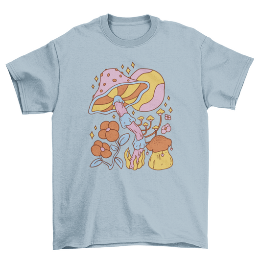 Hippie mushroom planet t-shirt