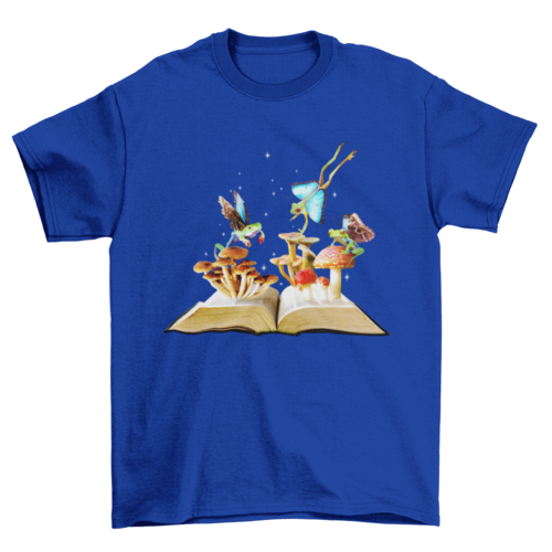 Mushroom book t-shirt design