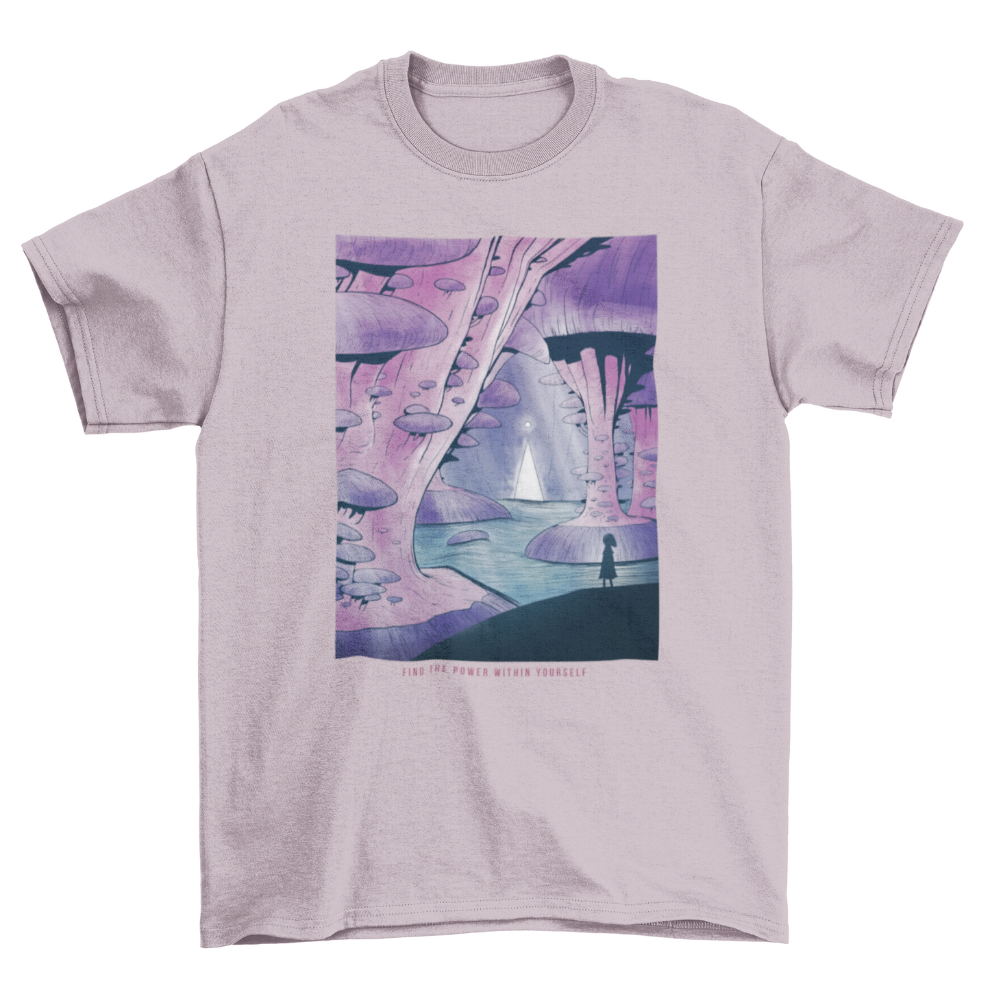 Mushroom fantasy landscape t-shirt