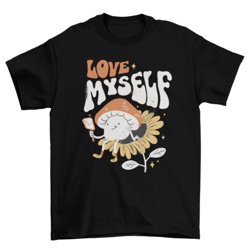 Confident mushroom with mirror t-shirt