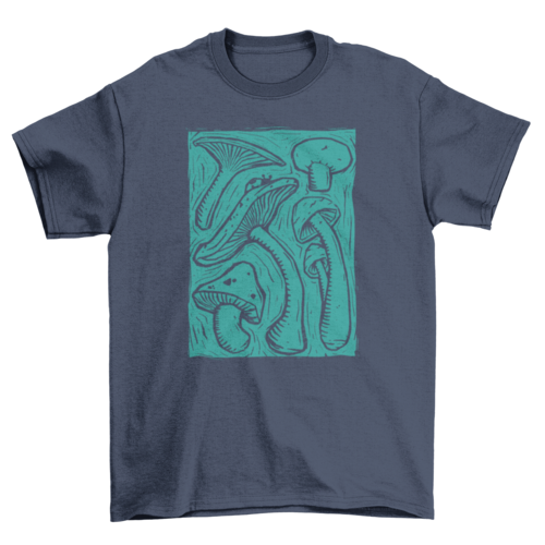 Hand drawn mushrooms t-shirt