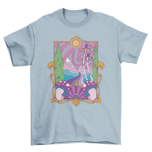 Psychedelic Kawaii Mushrooms Nature T-Shirt