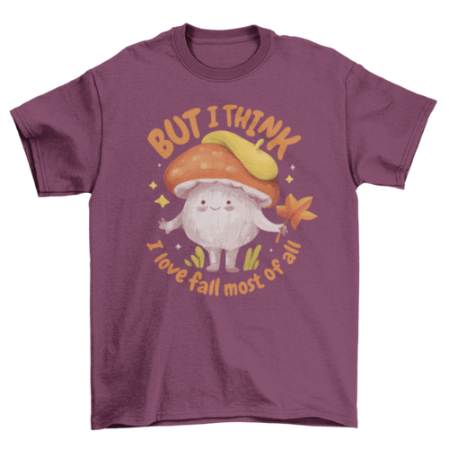 Love fall mushroom t-shirt Multiple colors!