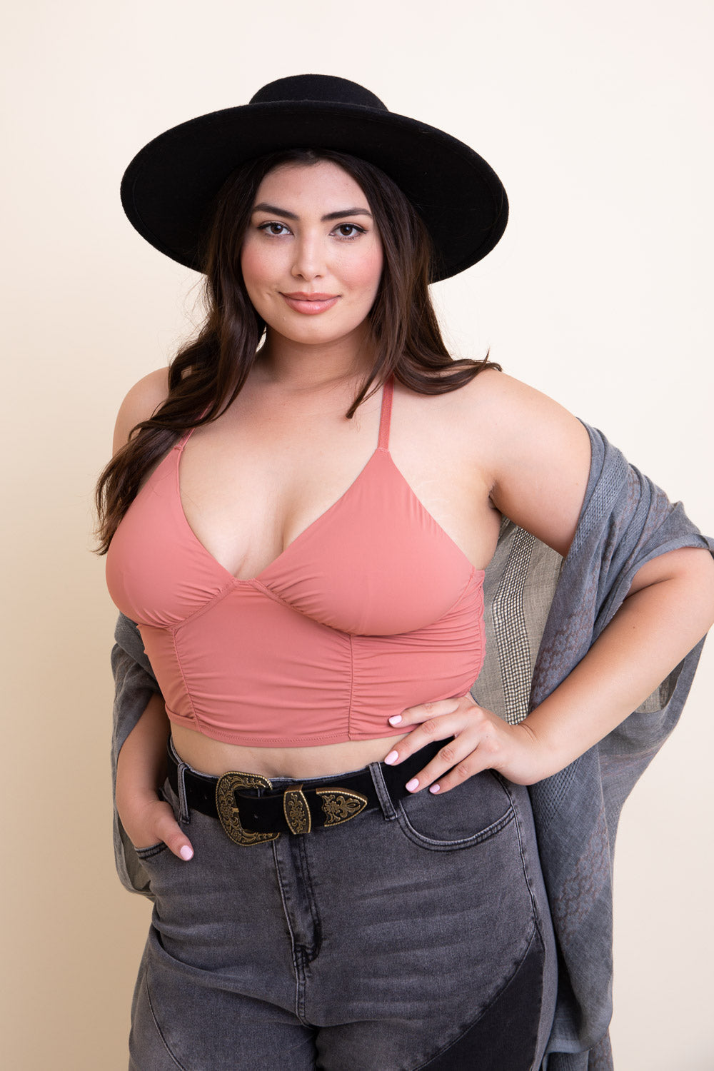 Ruched Bralette Plus size