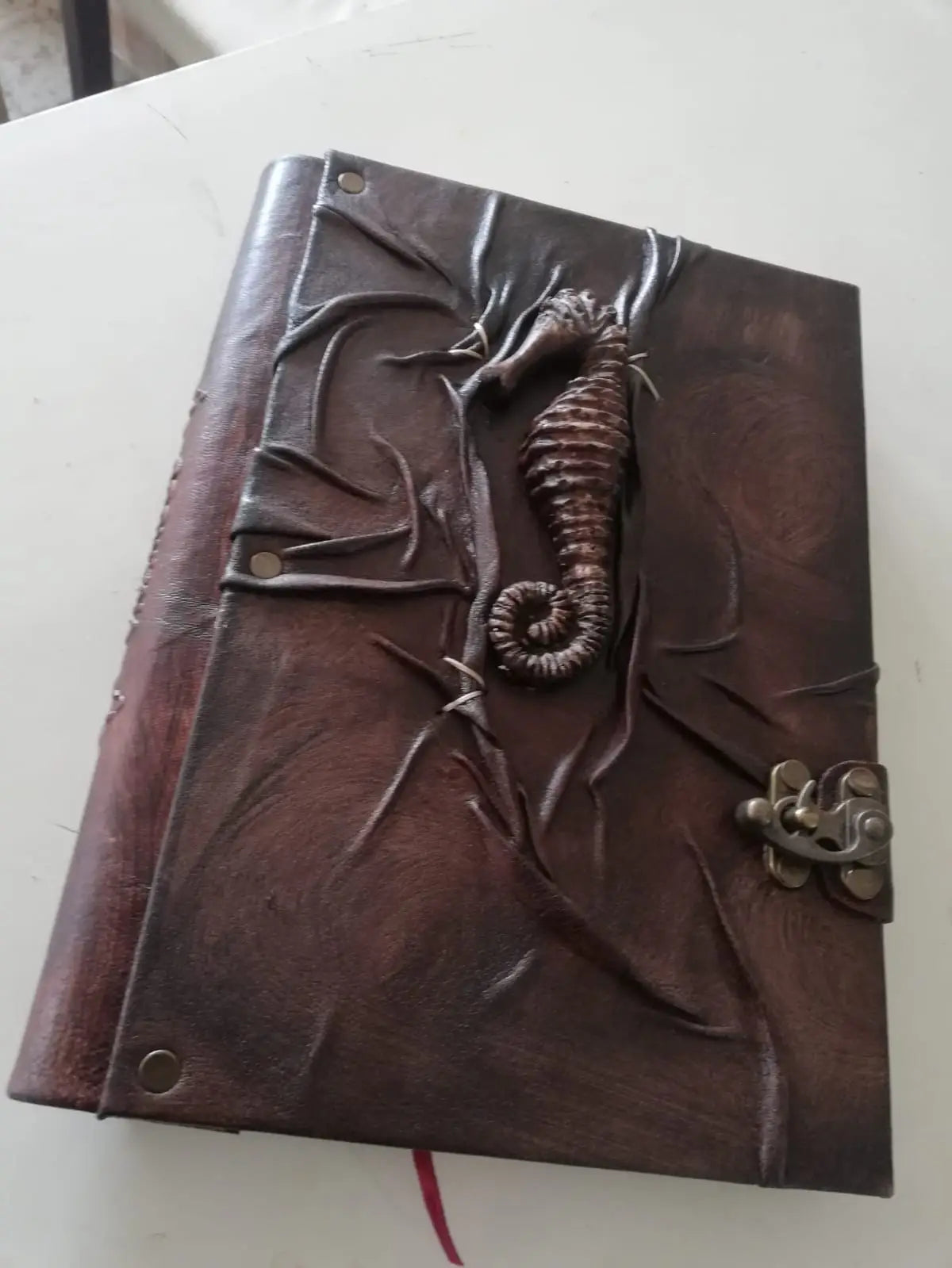 Sea Horse Leather Journal Notebook Diary