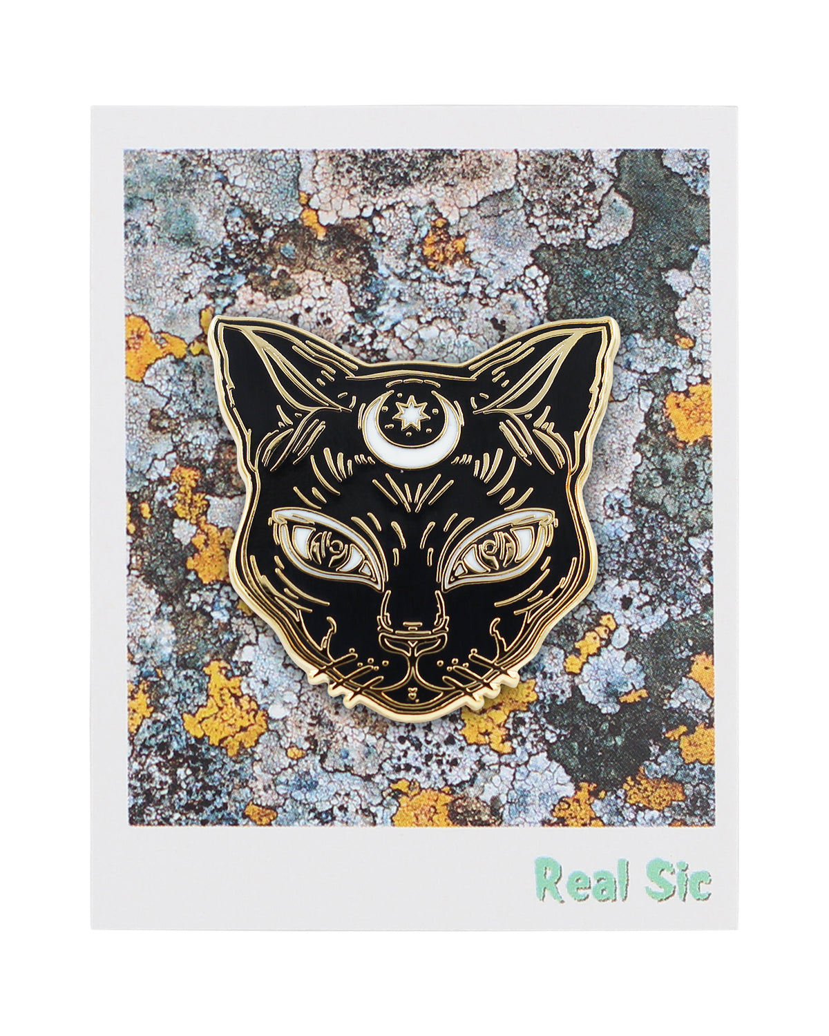 Luna the Black Cat - Enamel Cat Pin by Real Sic