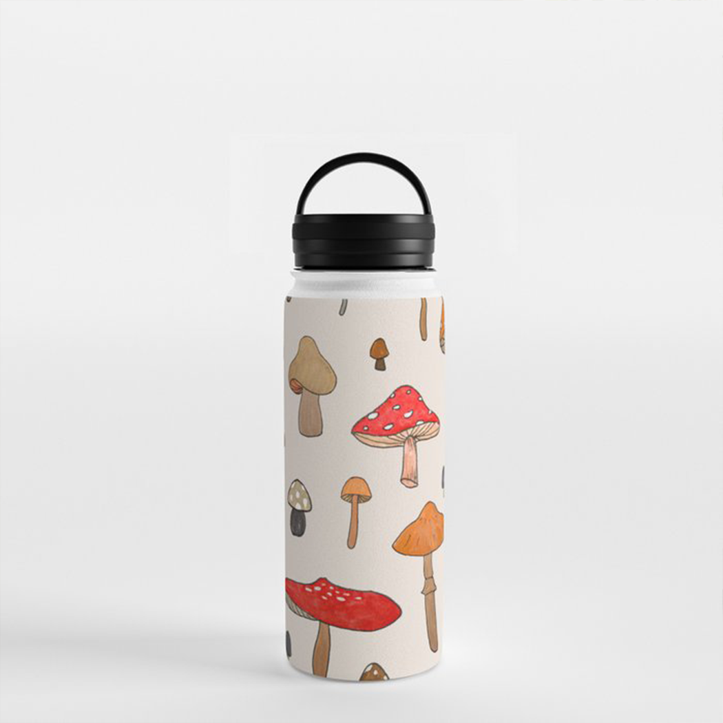 Mushroom Handle Lid Water Bottle