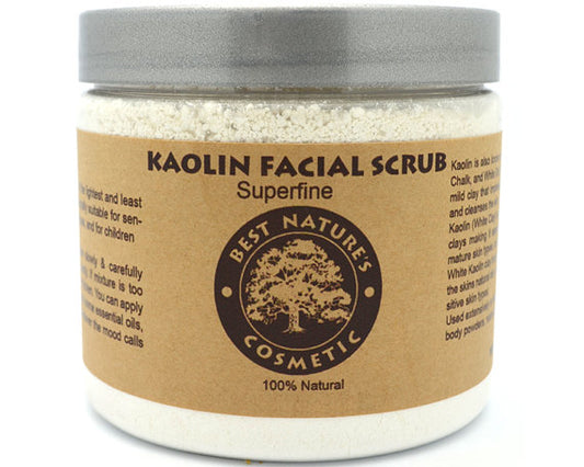 Kaolin Facial Scrub. Mask for sensitive skin.