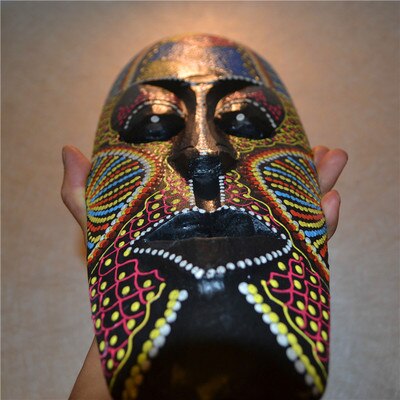 Colorful African Wooden Handmade Masks for Wall Decor for Home