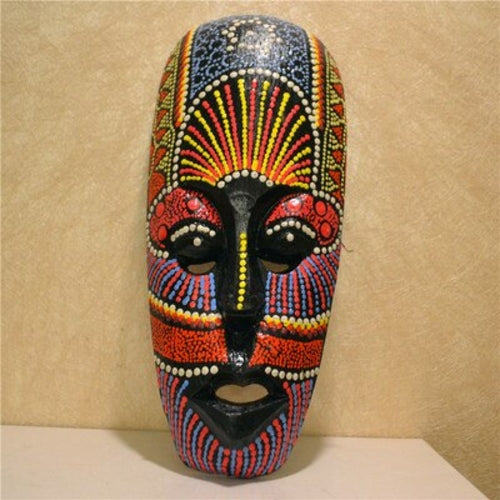 Colorful African Wooden Handmade Masks for Wall Decor for Home
