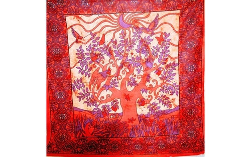 Crescent Moon Tree Tapestry