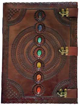 Book Of Shadows Large 7 Stone Leather Journal