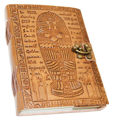 Egyptian Embossed leather Journal w/ Latch