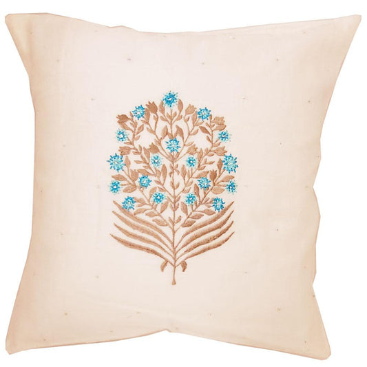 Chanderi Embroidered Pillow Case