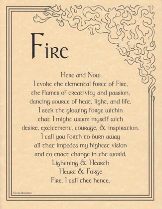 Fire Invocation Poster Earth Magic