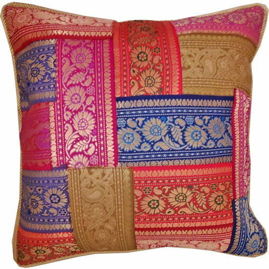 Patchwork Jacquard Exclusive Silk Decorative Pillow Cover