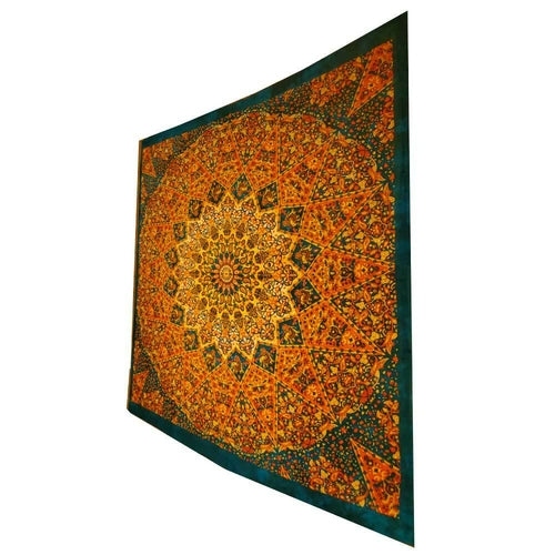 Chakra Star Indian Elephant Mandala Tapestry