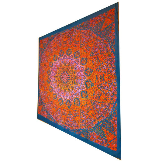 Chakra Star Indian Elephant Mandala Tapestry