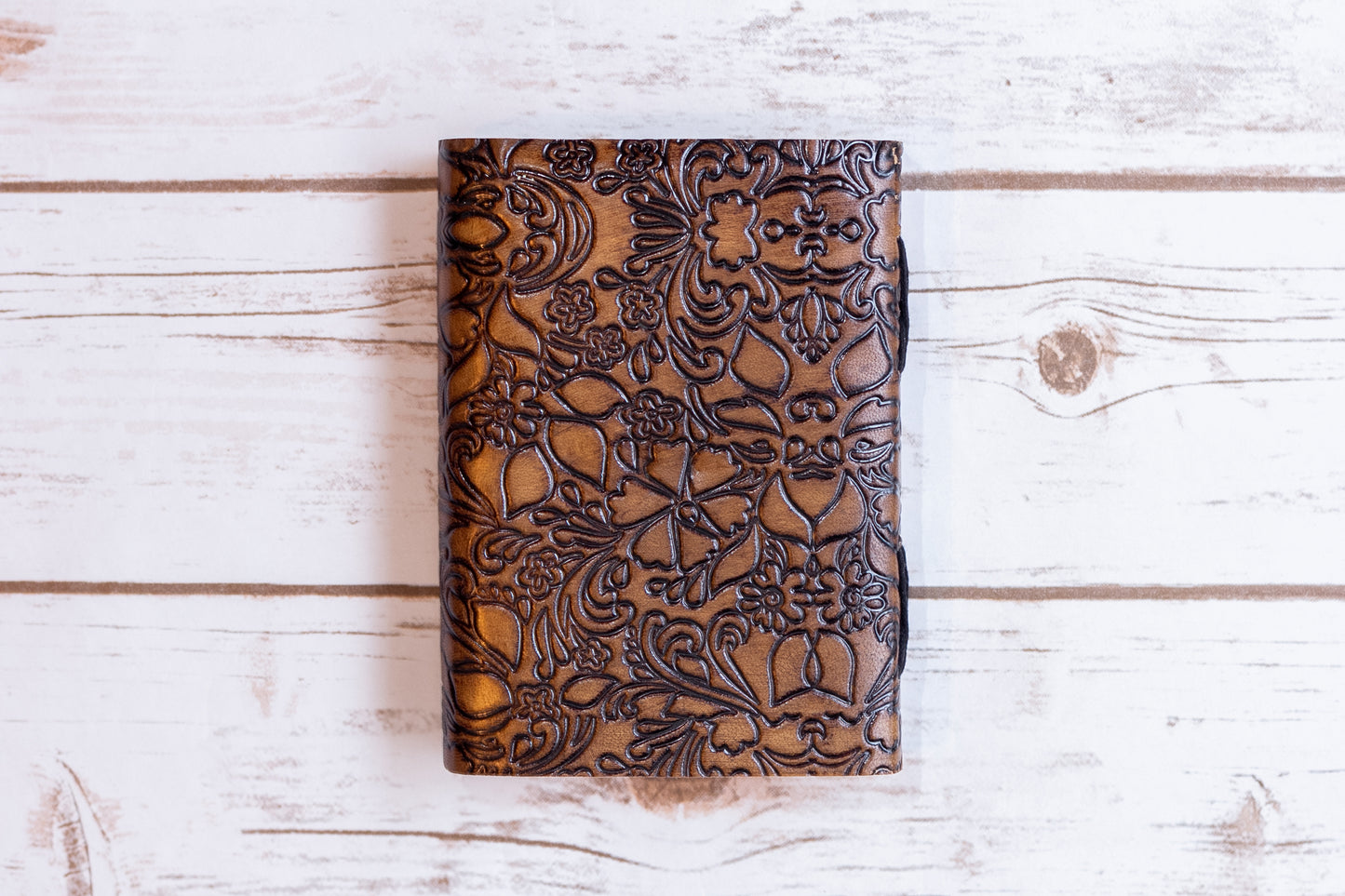 Floral Embossed Latch Journal